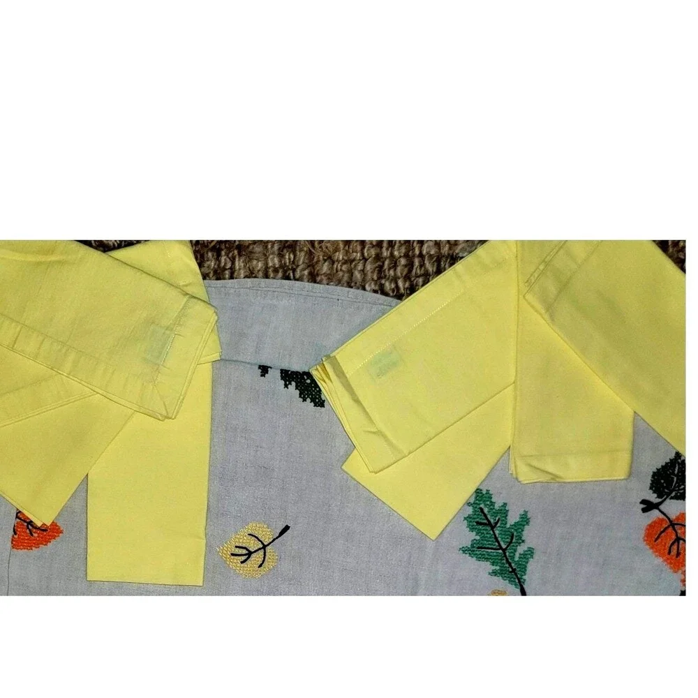 8 Custom made Cloth Napkins Sunny Yellow table linens 19
